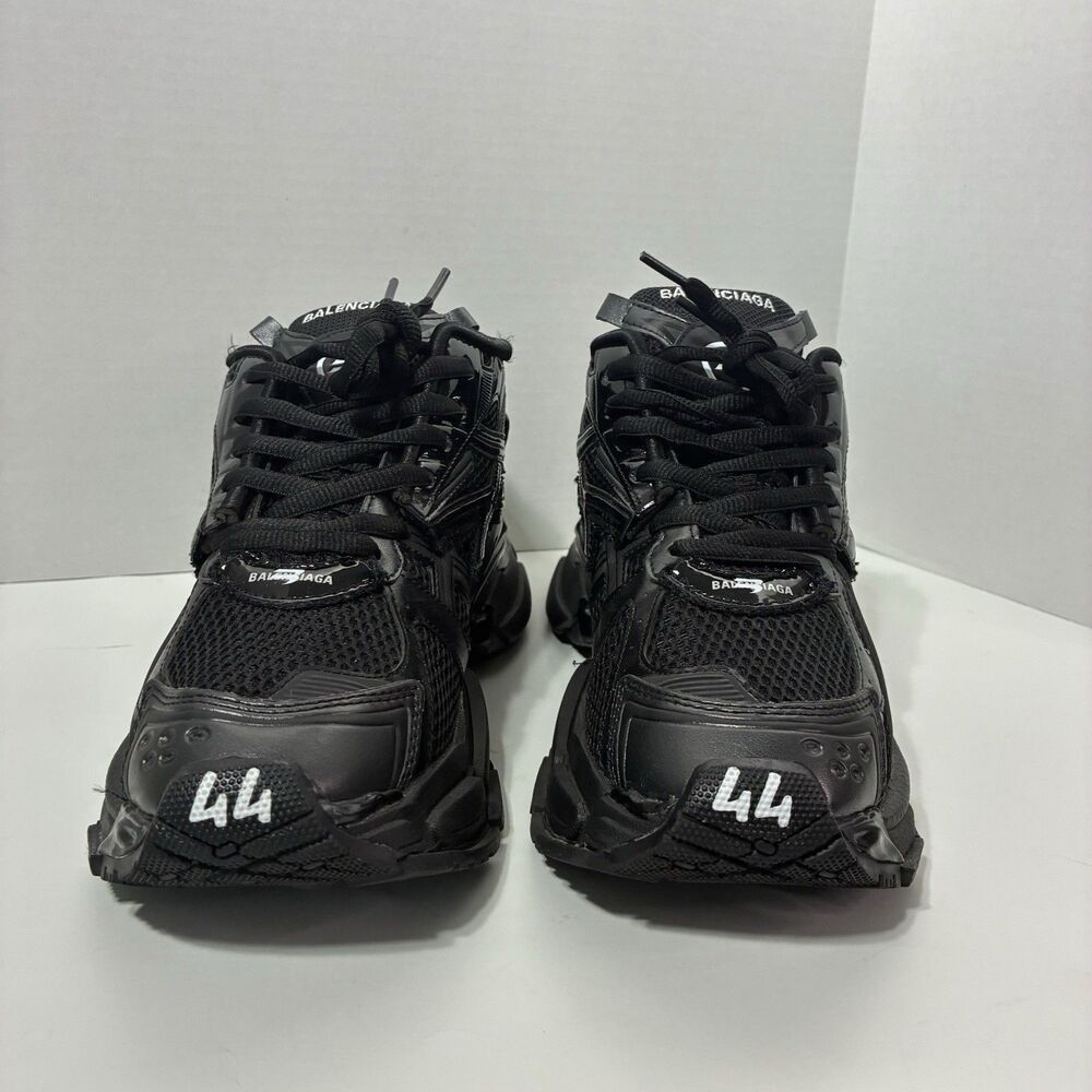 Balenciaga Runner Sneakers Men’s US 11 EU 44 Black Triple Black Distressed
